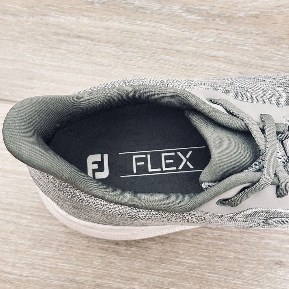 Mens FootJoy Flex XP Gray Mesh Spikeless Golf Shoes Sz 10 M 56146 MSRP $100 - Picture 4 of 6
